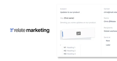 Relate Marketing 릴레잇 마케팅: 심플하고 깔끔한 이메일 마케팅 소프트웨어